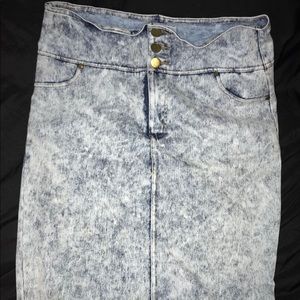 High Wasted Jean Skirt
